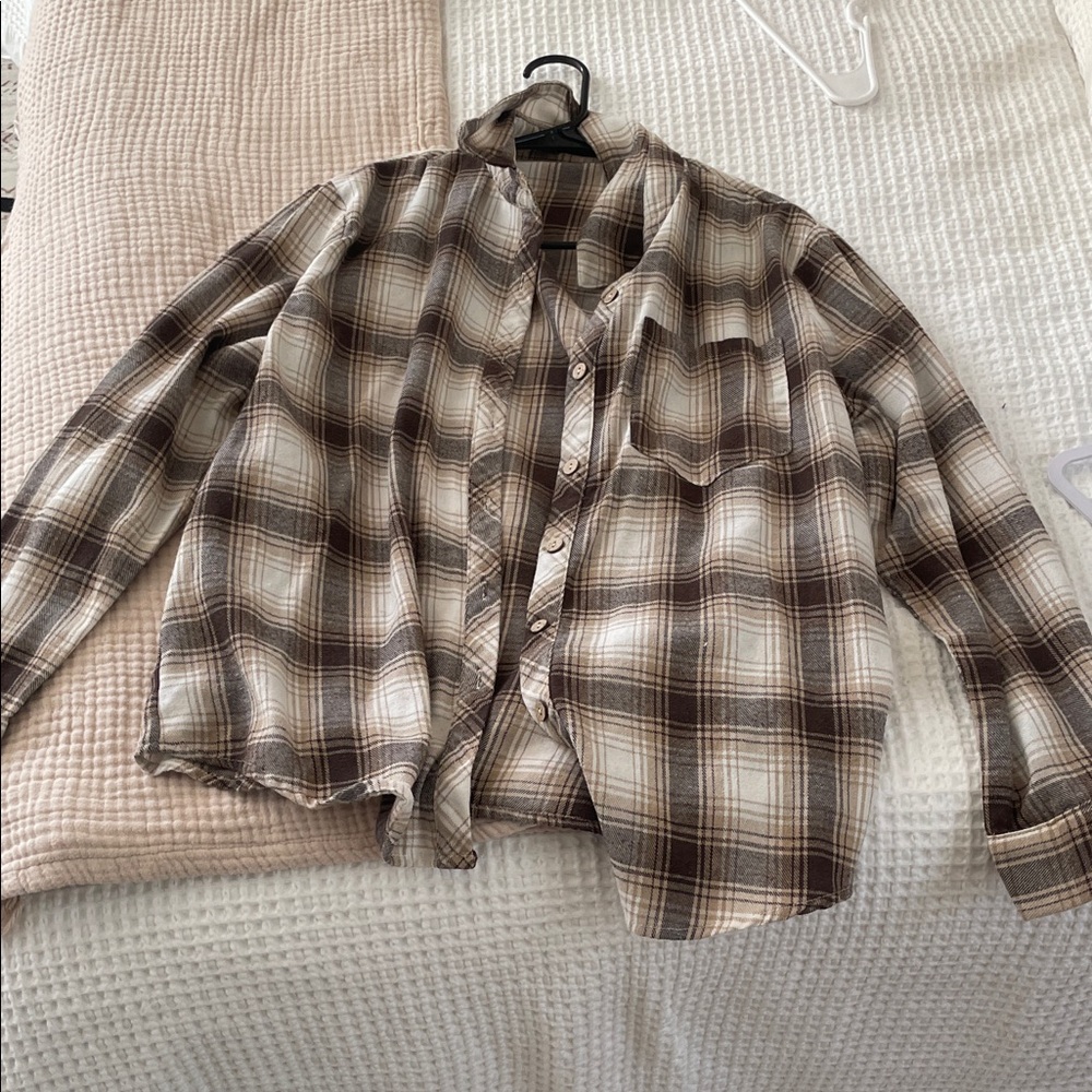 Plaid Button-Up Shirt